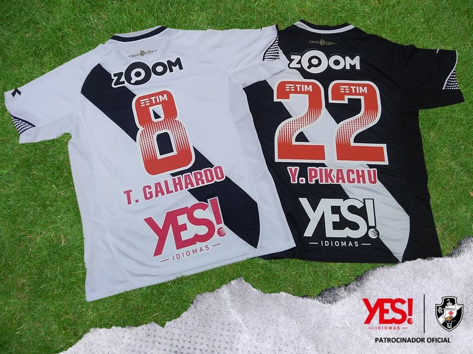 Vasco anuncia patrocínio com YES!; marca será estampada nas costas