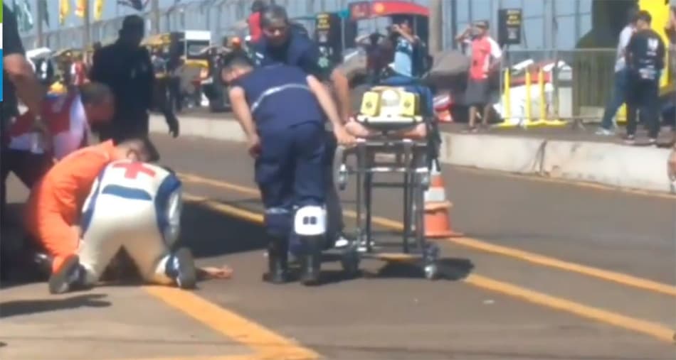 Após cirurgia neurológica, mecânico atropelado em corrida da Stock Light segue internado na UTI