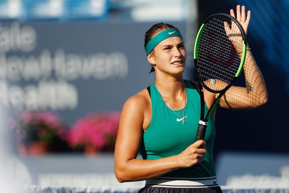 Aryna Sabalenka celebra vitória contra Julia Goerges