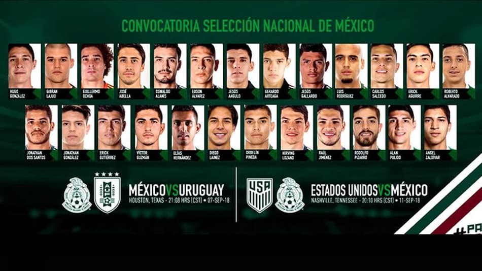 Com Ochoa e Lozano, Seleção Mexicana é convocada para amistosos