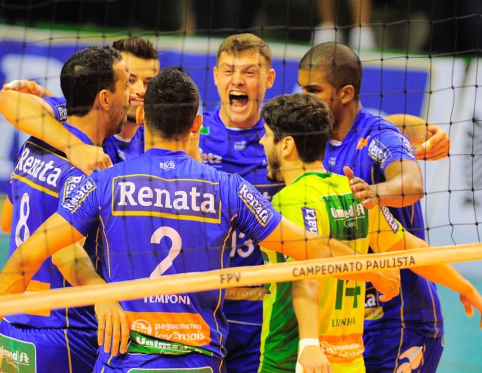 Vôlei Renata vence Sesi e garante quarta vitória seguida no Paulista