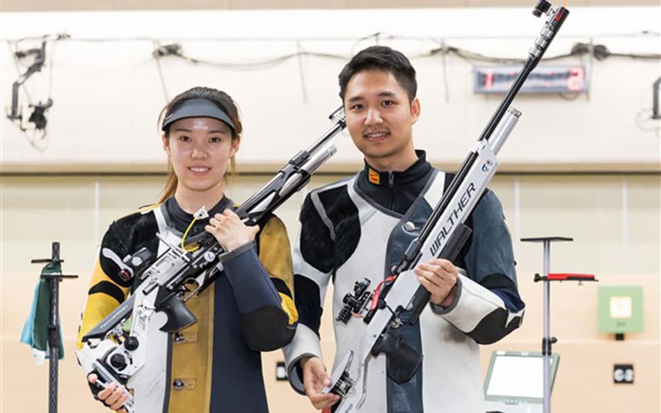 No rifle de ar 10m misto, Ruozhu Zhao/Haoran Yang levaram o ouro no Mundial