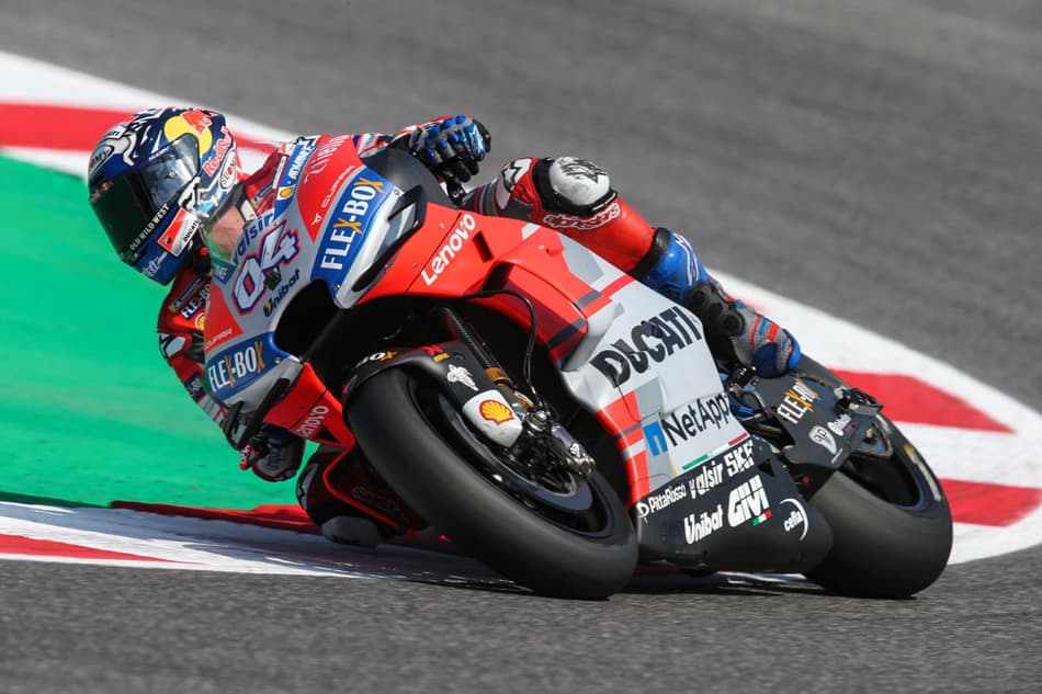Andrea Dovizioso lidera no FP1 e Dani Pedrosa no FP2