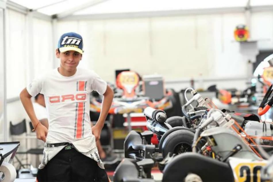 Gabriel Bortoleto está na Suécia para o Mundial de Kart