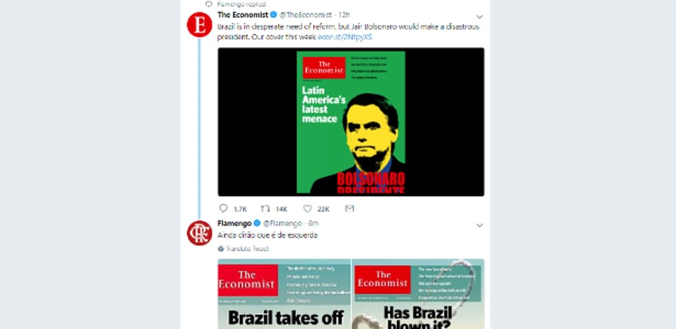 Flamengo comenta capa de revista com Bolsonaro, mas depois se retrata