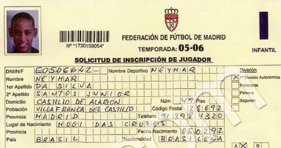 É verdade que Neymar já teve uma passagem pelo Real Madrid?
