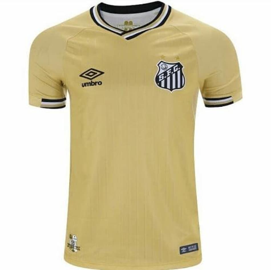Provável nova camisa 3 do Santos, em dourado, tem foto vazada na net