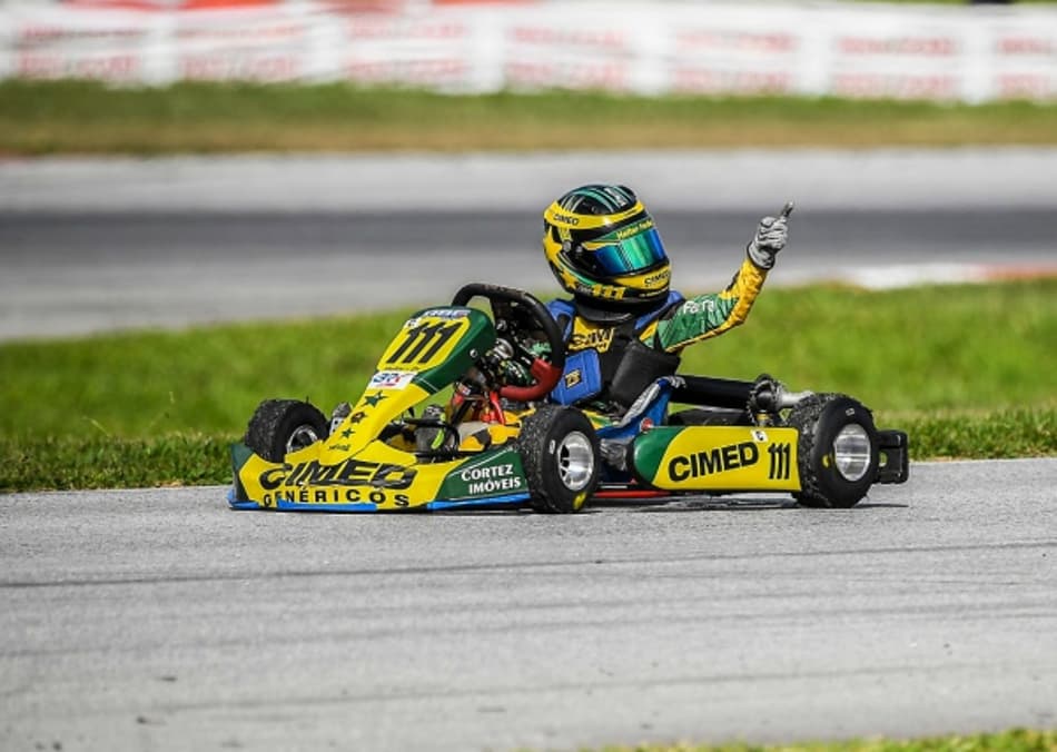 Jovem talento do time Cimed Racing, Heitor Farias é campeão da Copa São Paulo de Kart