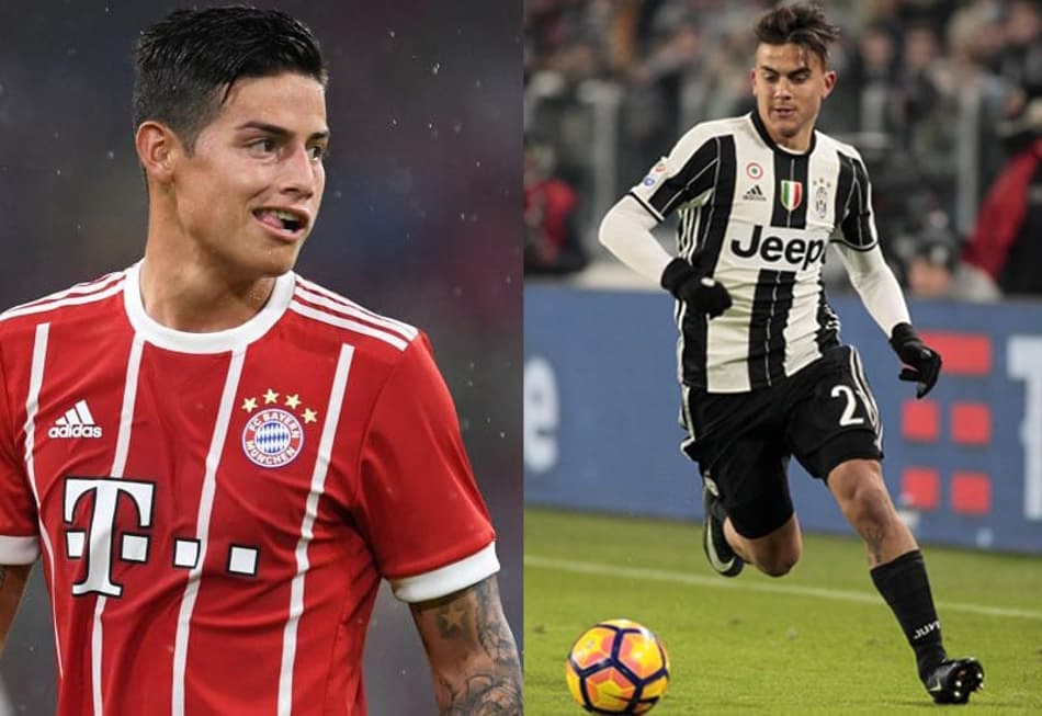 Italianos especulam transação com Dybala no Bayern e James na Juventus