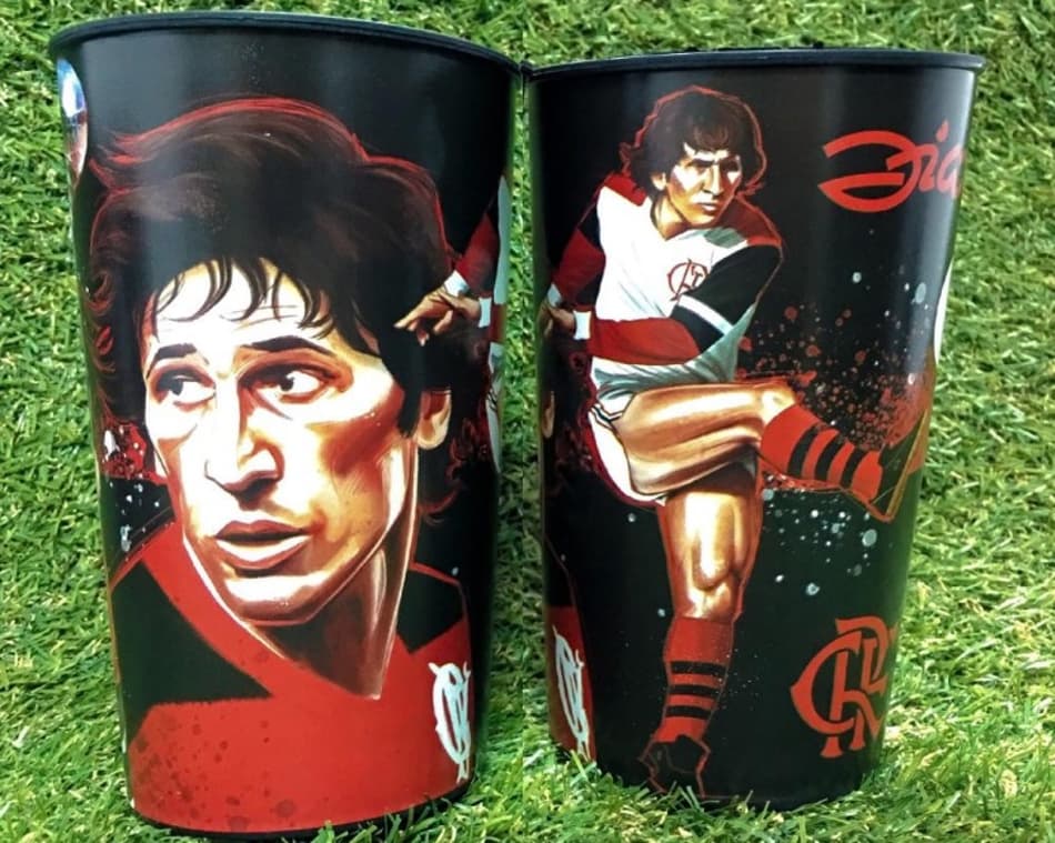 Zico e Flamengo lançam copo inspirado no Mundial de 1981
