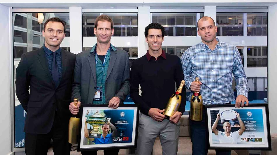 André Sá é homenageado pela ATP ao lado de Florian Mayer e Gilles Simon