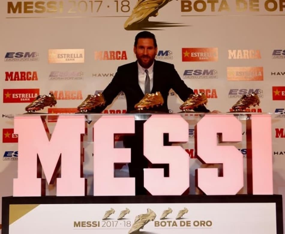 Messi ao receber ‘Chuteira de Ouro’: ‘Jogo no Barcelona, aí fica mais fácil’