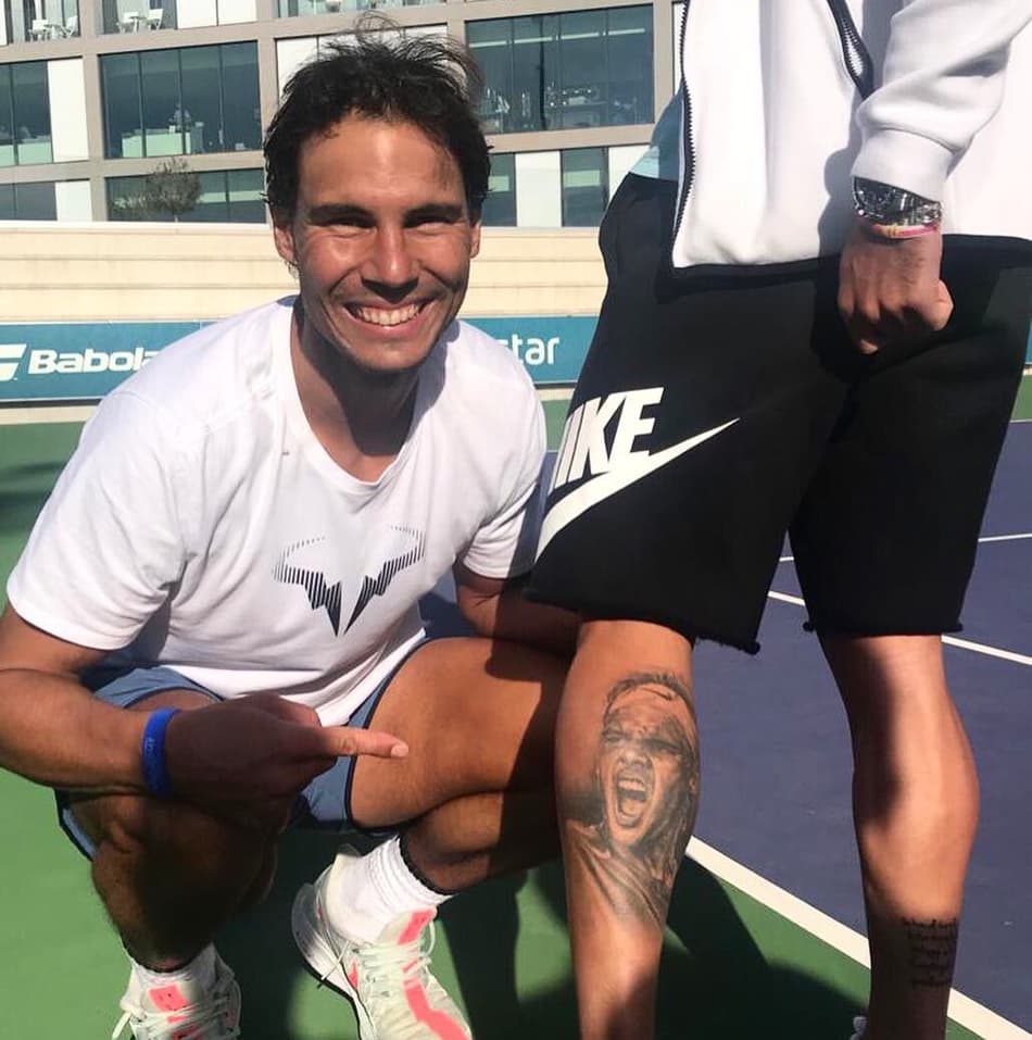 Após conhecer Nadal, futebolista resume: 'Dos dias mais felizes da minha vida