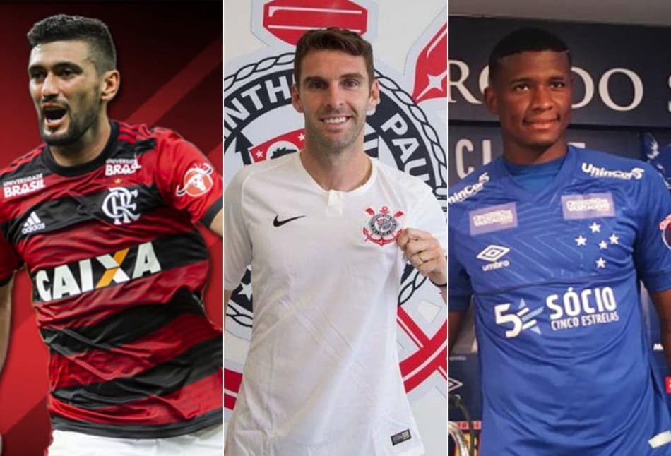 Montagem - Arrascaeta, Mauro Boselli (Corinthians), Luis Orejuela (Cruzeiro)