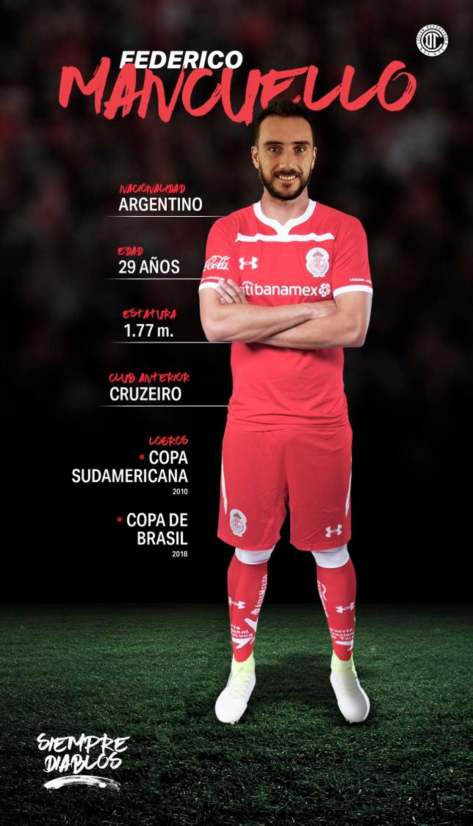 Sem clube, Federico Mancuello é especulado em ex-time