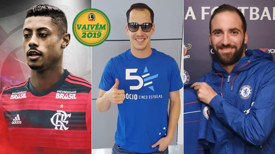 Bruno Henrique é do Flamengo, Rodriguinho chega em BH, Higuaín no Chelsea… O vaivém desta quarta