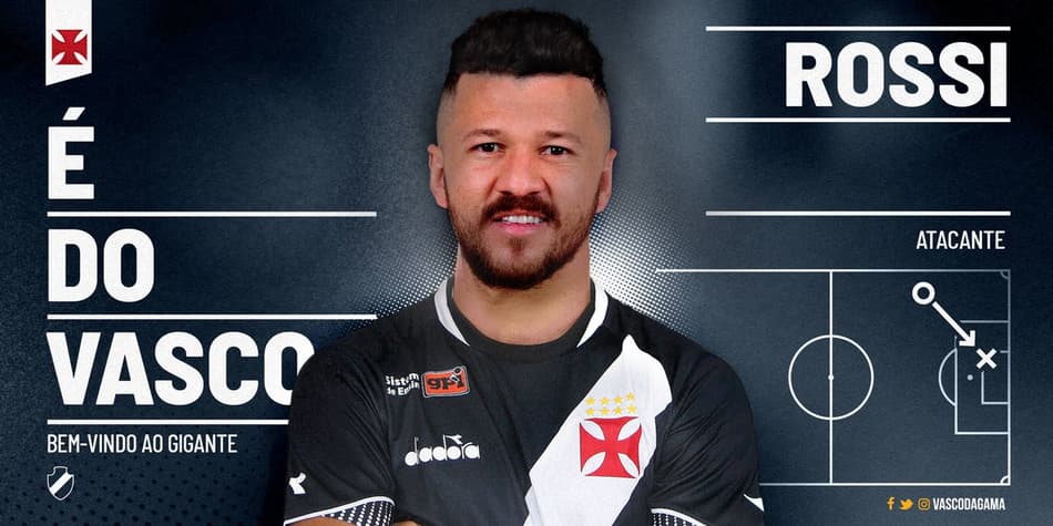 Vasco anuncia a contratação do atacante Rossi