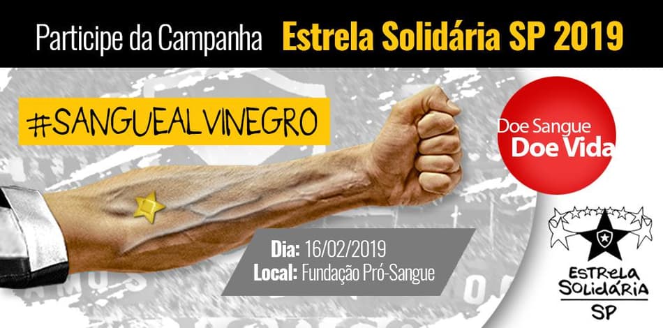 Grupo chama torcedores do Botafogo para doação de sangue em São Paulo