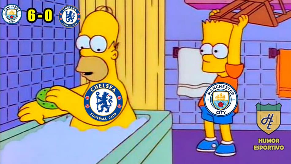 Os melhores memes de Manchester City 6 x 0 Chelsea