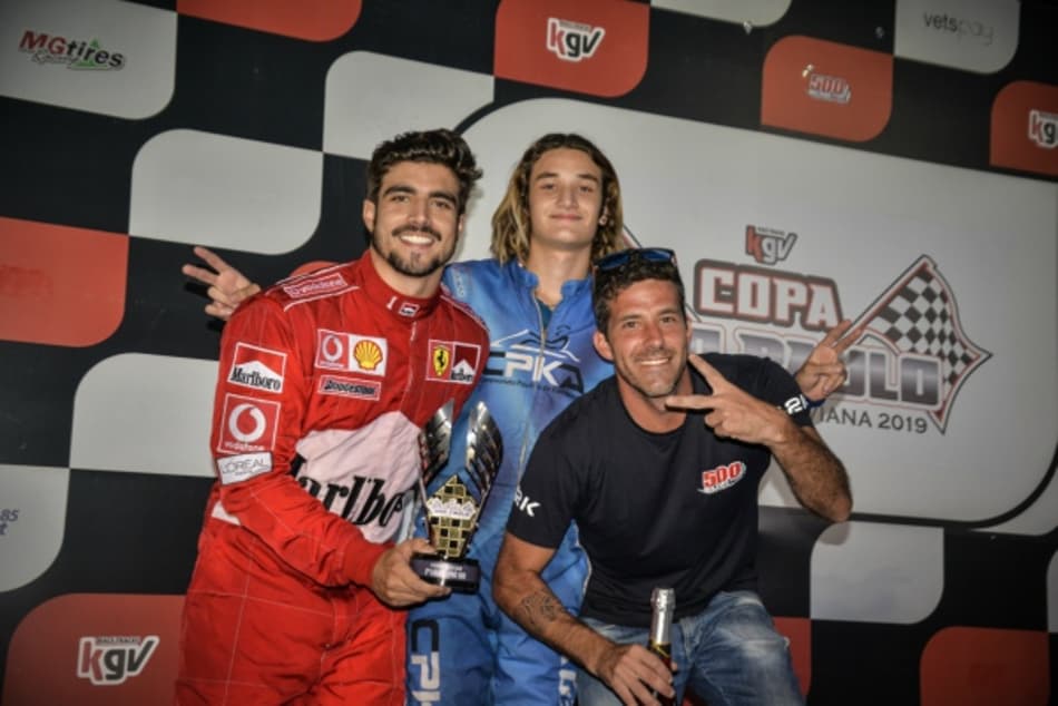 Caio Castro sobe no pódio do Kartódromo Granja Viana em estreia nas competições oficiais