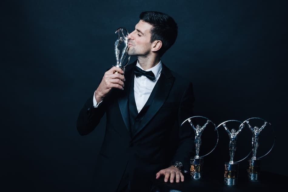 Em discurso emocionante no Laureus, Djokovic exalta esposa e recorda Mandela