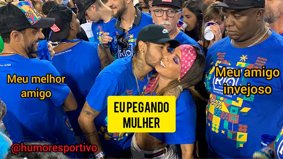 Neymar e Anitta juntos na Sapucaí inspira memes na web