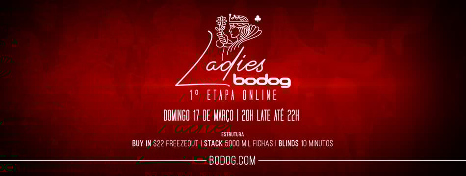Circuito Ladies Bodog terá primeira etapa online neste domingo, dia 17
