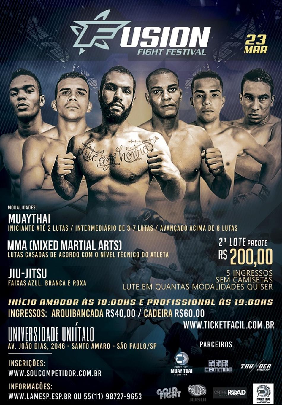 Pesagem do Fusion Fight Festival acontecerá na próxima sexta; veja