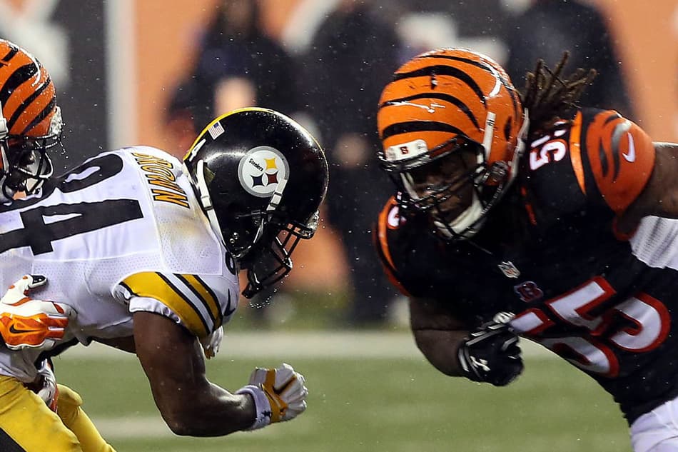 Inimigos enquanto rivais, Antonio Brown e Vontaze Burfict estão agora no mesmo time