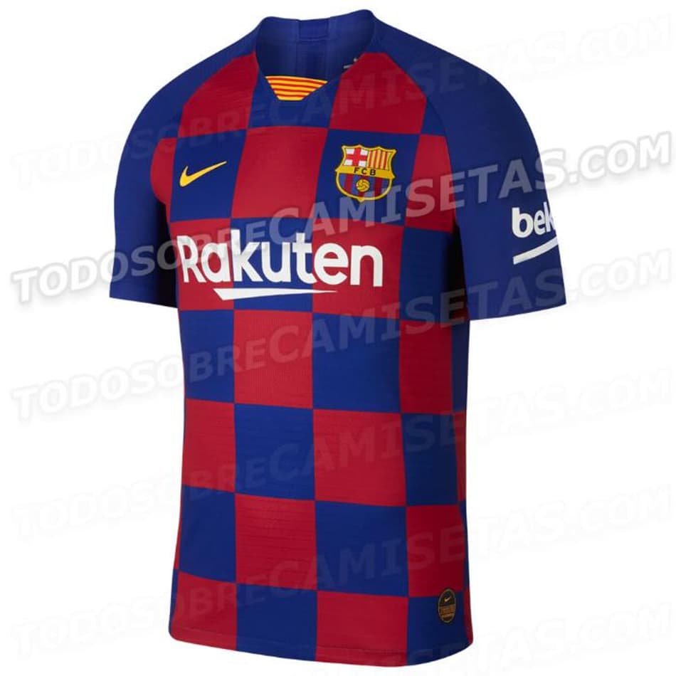 Nova camisa 1 do Barcelona, com desenho em xadrez, tem imagens reveladas