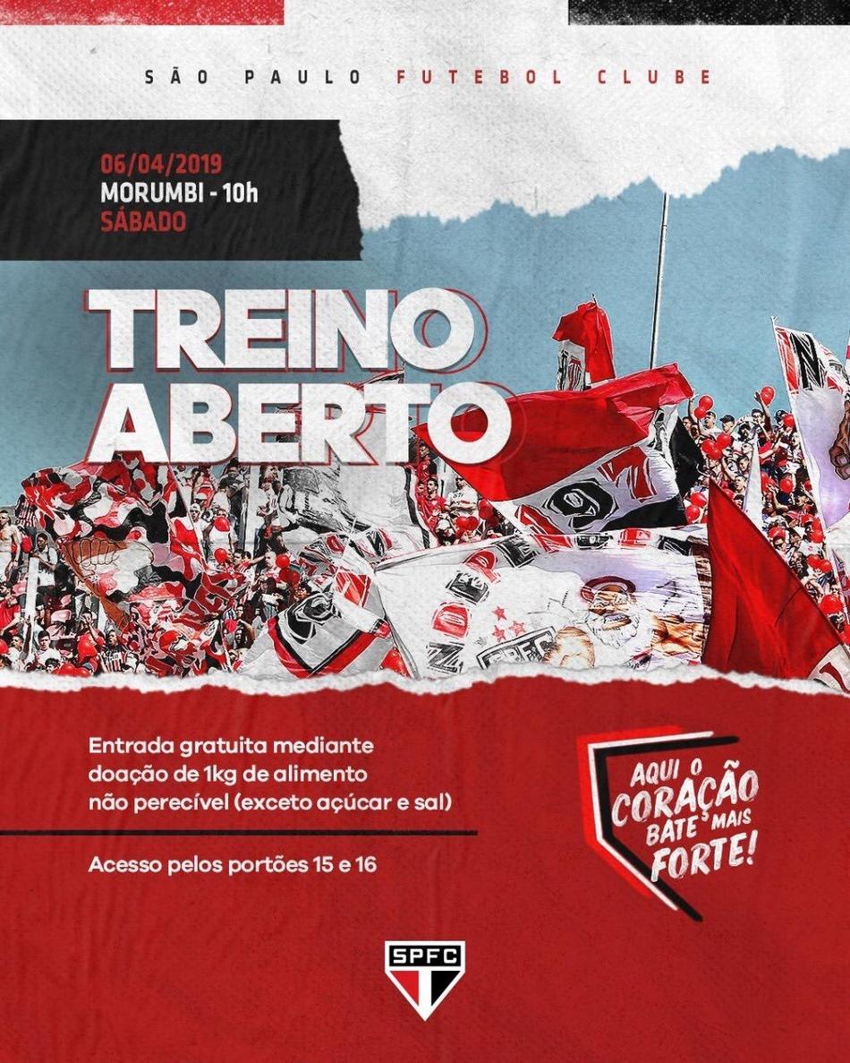 Treino aberto no Morumbi