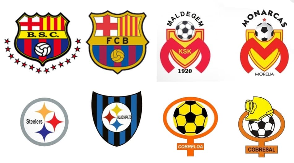 Confira os clubes latinos que possuem escudos semelhantes aos de outras equipes