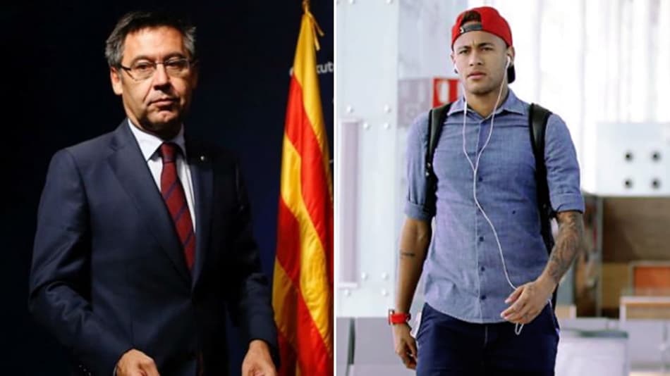 Montagem - Neymar e Presidente do Barcelona
