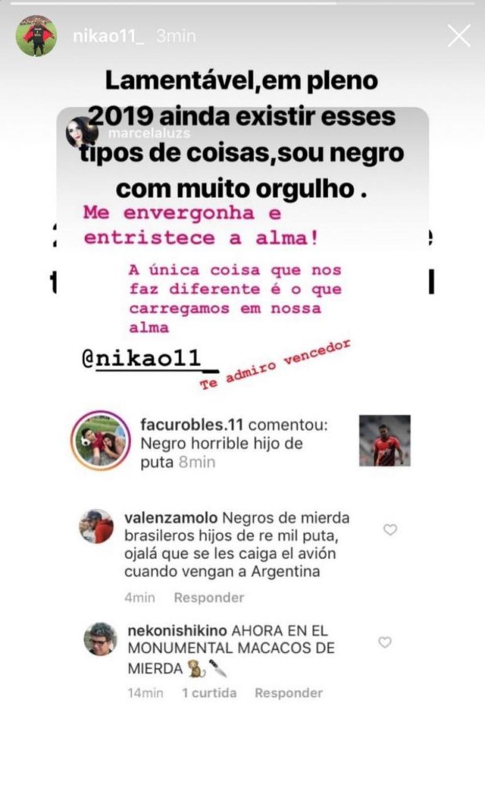 Torcedores do River Plate, em rede social, fazem ofensas racistas a Nikão