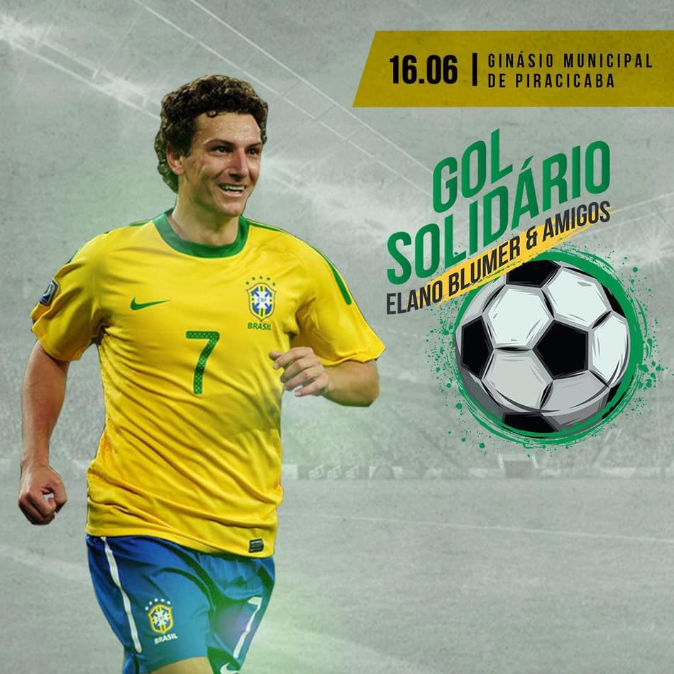 Elano comemora aniversário em jogo beneficente junto a outras estrelas