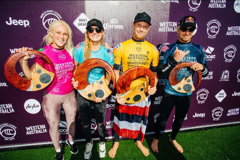 John John leva o título em Margaret River e Tati Weston-Webb é vice