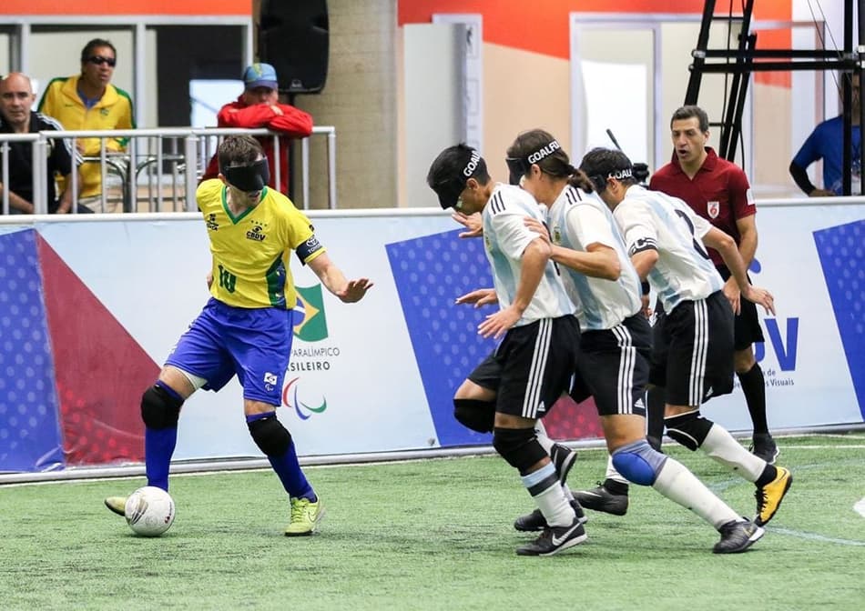 Brasil bate Argentina e é hexa da América no Futebol de 5