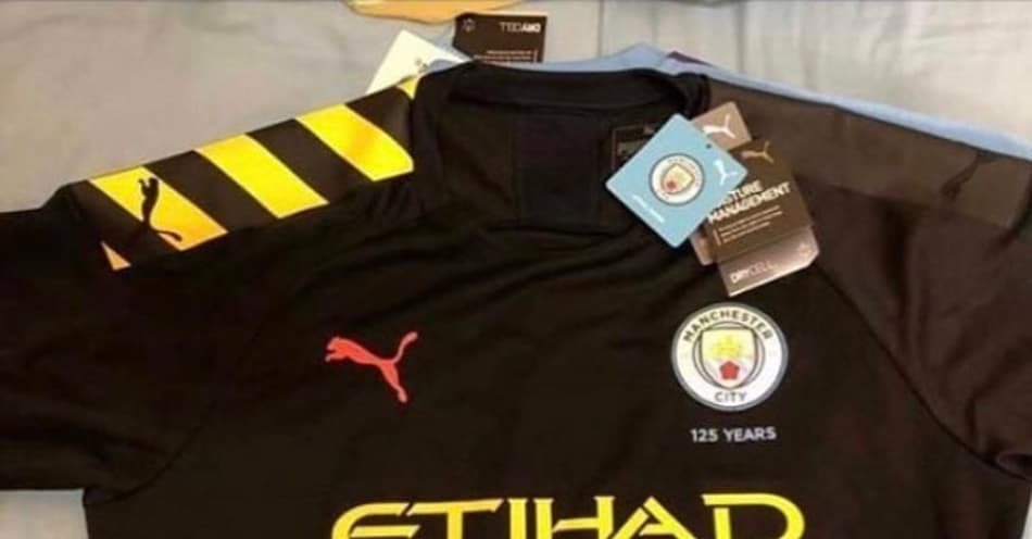 Novas imagens da camisa 2 do Manchester City para 2019/2020 surgem na internet