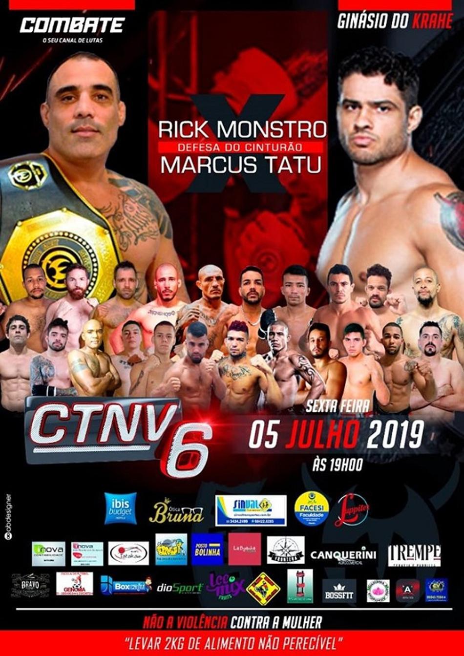 Com ex-UFC e duas disputas de título, CTNV 6 promete agitar Viamão (RS)