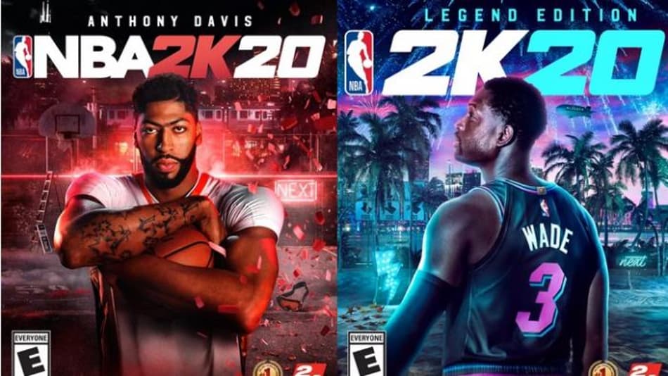 Anthony Davis e Dwyane Wade são capas do game NBA 2K20