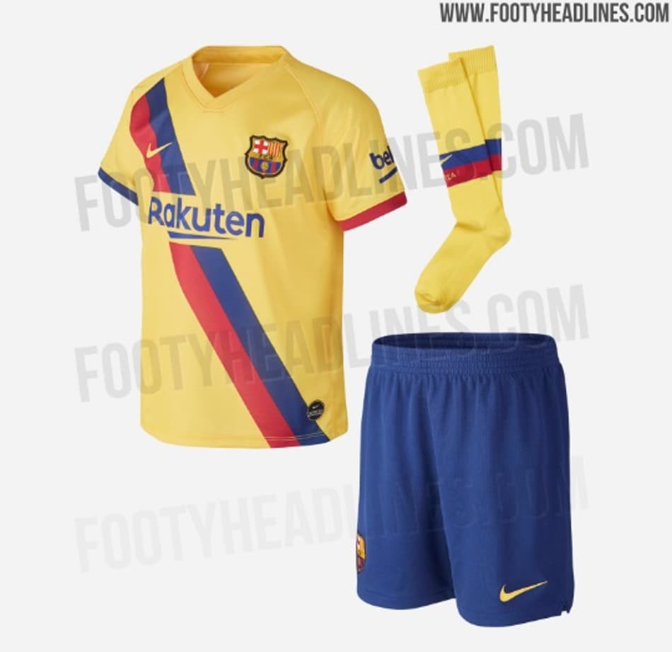 Uniforme 2 do Barcelona, com inspiração em modelo de 1975, tem imagens reveladas