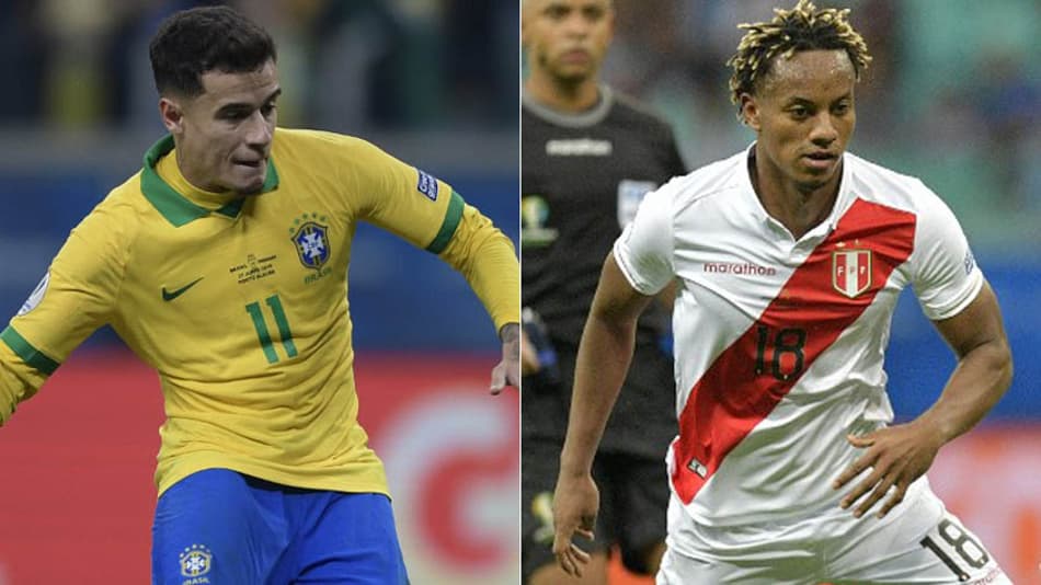 Finalistas da Copa América de 2019, Brasil e Peru têm equipes com valores de mercado muito diferentes. Segundo o Transfermarket, só meia Philippe Coutinho, jogador mais caro desta Seleção Brasileira, vale mais do que o dobro de todos os onze titulares do Peru e doze vezes mais do que Carrillo, o mais valioso peruano. Os onze brasileiros que devem começar a partida de domingo valem 592,5 milhões de euros (R$ 2,5 bilhões), enquanto os peruanos valem 31, 25 milhões de euros (133,7 milhões de reais). Veja os valores de cada jogador (em milhões de euros)!