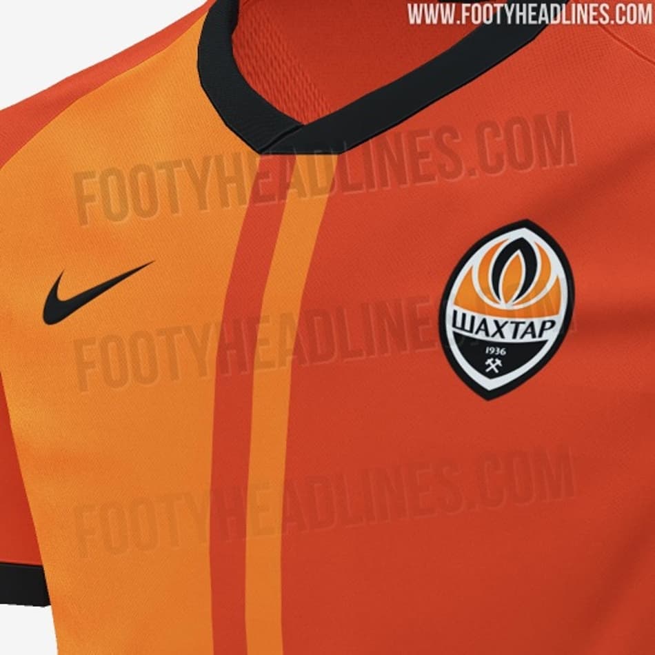 Site revela nova camisa titular do Shakhtar Donetsk, que leva dois tons de laranja
