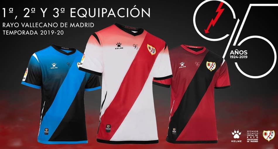 Rayo Vallecano lança uniformes com homenagem aos 95 anos do clube