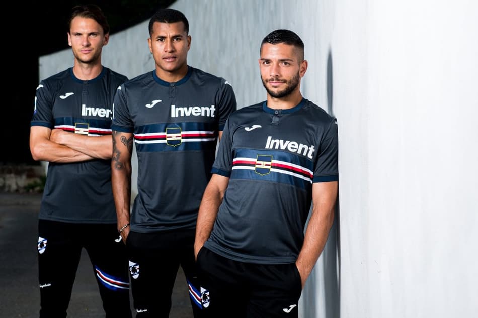 Sampdoria lança camisa 3 com escudo retrô; confira fotos do uniforme