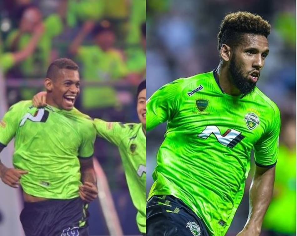 Dupla brasileira comemora liderança do Jeonbuk na K-League após triunfo