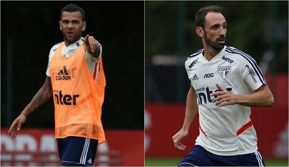 Montagem - Daniel Alves e Juanfran