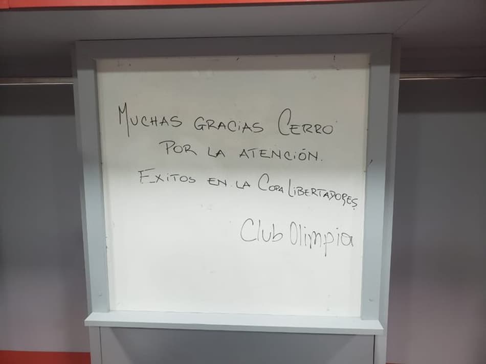 Após clássico paraguaio, jogadores do Olimpia deixam mensagem de agradecimento para o Cerro Porteño