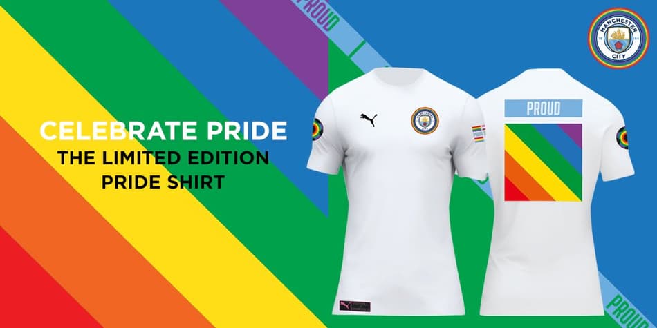 Manchester City lança camisa com apoio à causa LGBT; veja imagens da novidade