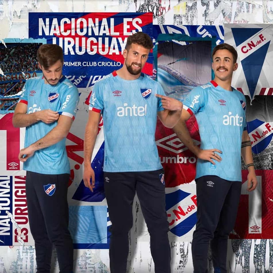 Nacional-URU divulga nova versão de camisa celeste, que relembra feito de 1903